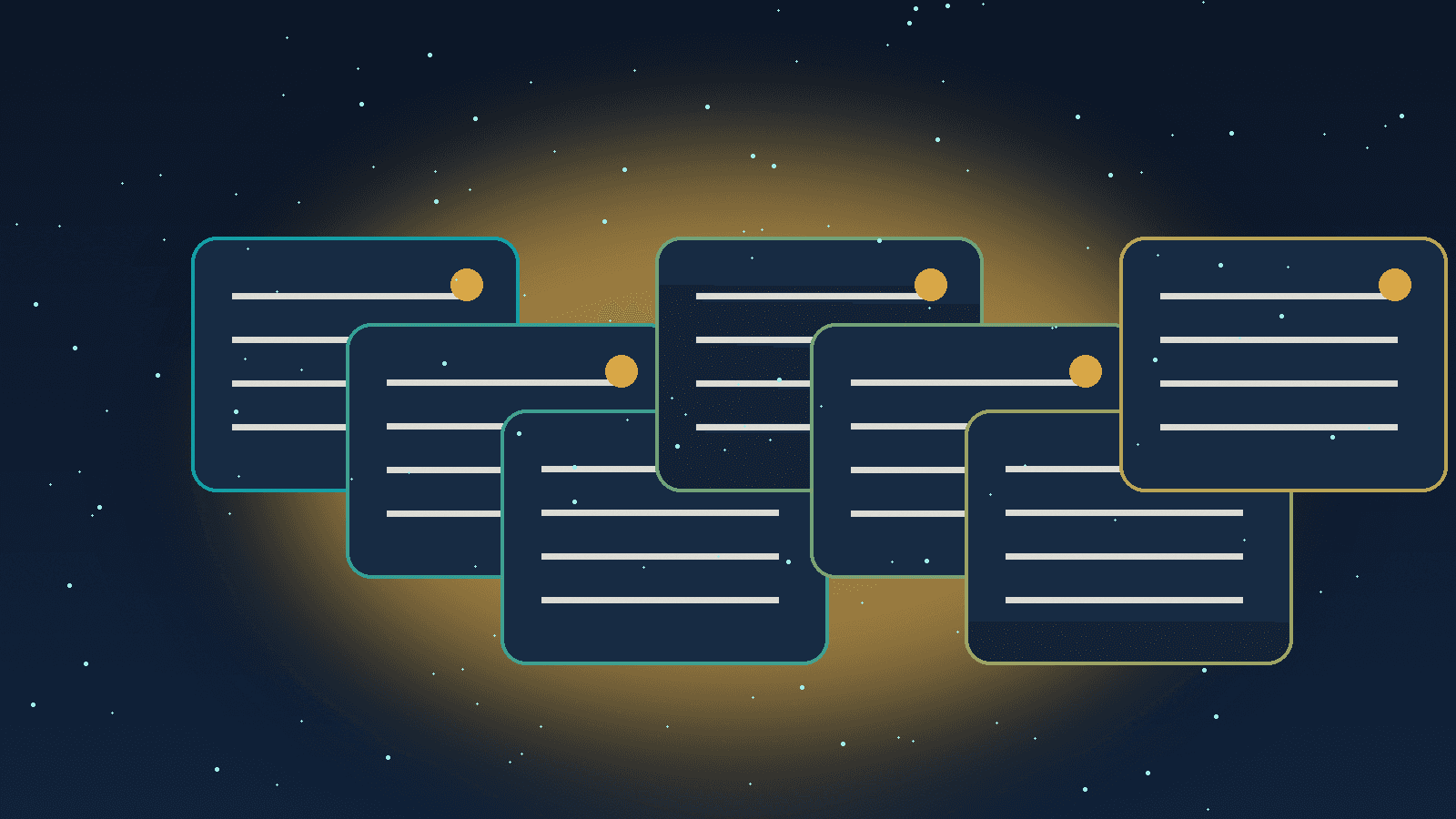 Editorial illustration of ranked option setup cards under closing-market light.