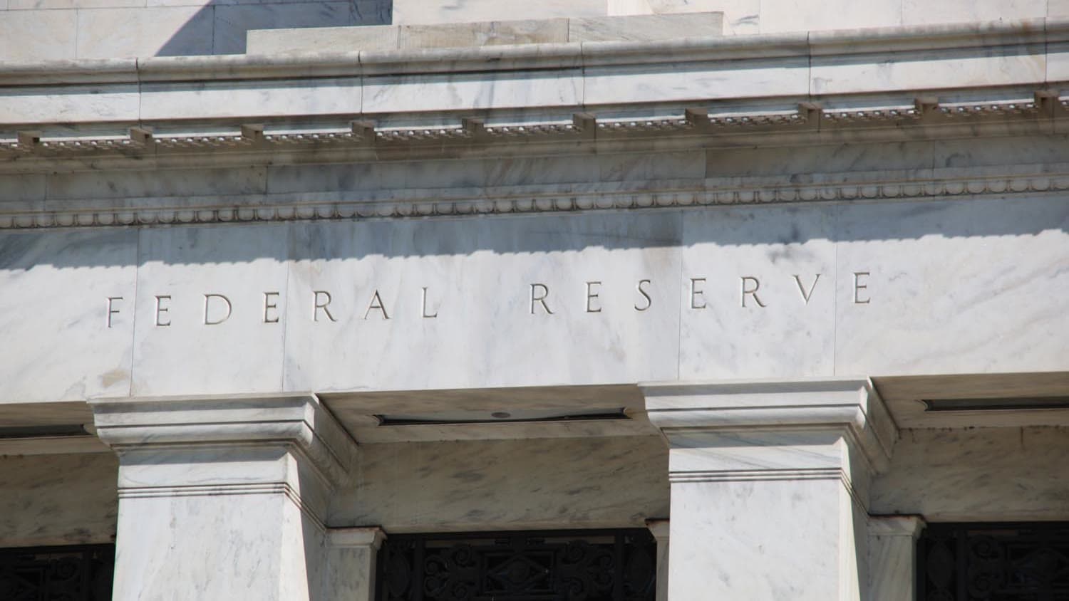 The Federal Reserve inscription carved above the central bank’s ceremonial entrance in Washington