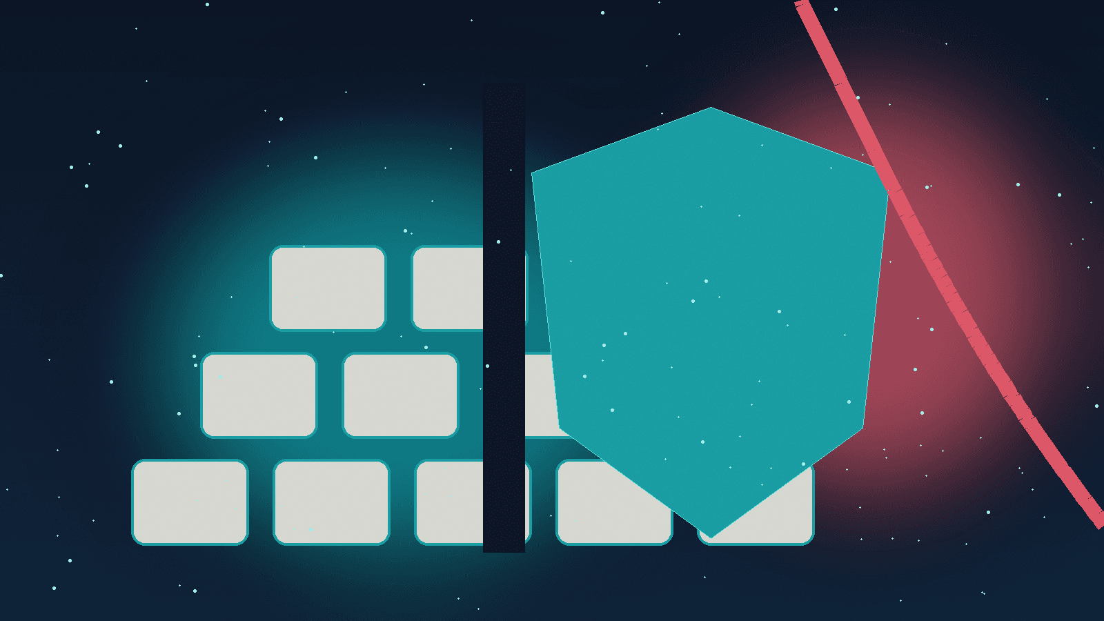 Editorial illustration of modular collateral blocks protected by a visible risk buffer.