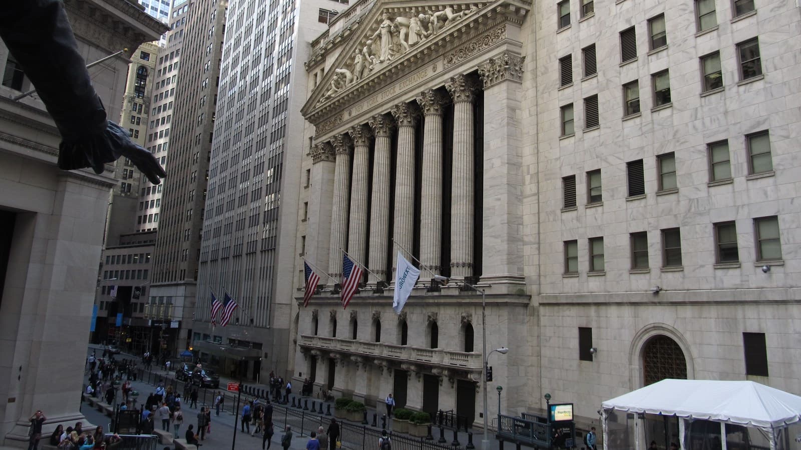 Archival New York Stock Exchange exterior, photographed May 17, 2012.
