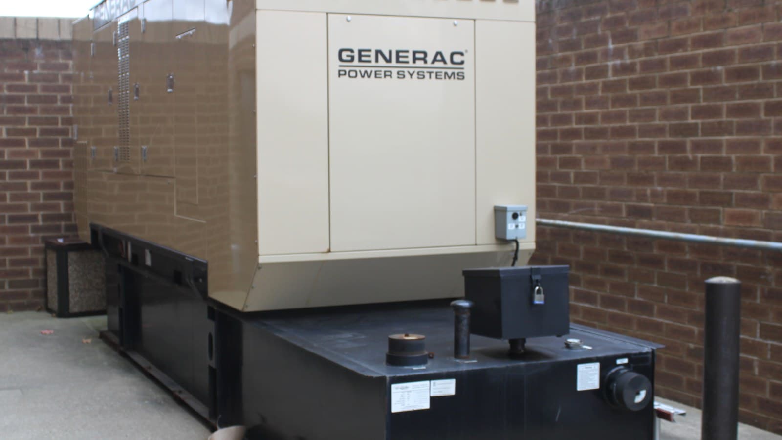 Archival Generac commercial generator in Ann Arbor, 2011; not equipment supplied under the Amazon agreement.