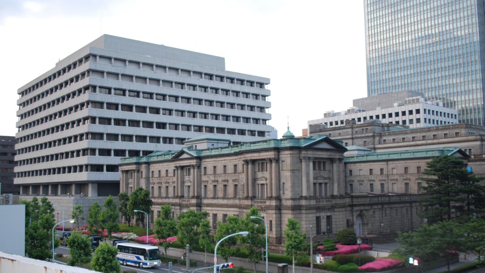 Bank of Japan head office in Tokyo; archival exterior photograph taken in June 2010